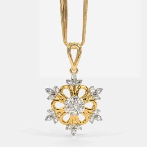 Floral Radiance Diamond Pendant
