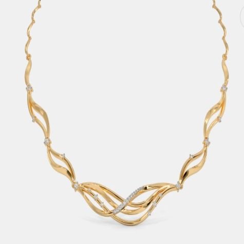 Golden Flow Diamond Necklace