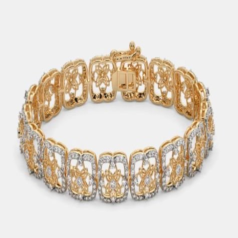Royal Floral Diamond Tennis Bracelet