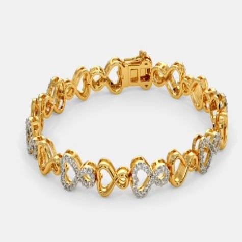 Heart Link Diamond Bracelet