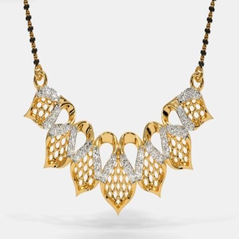 Luxe Floral Diamond Mangalsutra	